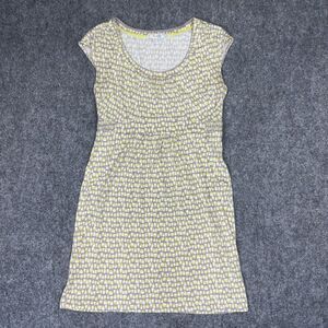 Boden  Dress Womens Size  8 Yellow Gray Margot Citrus Geo
